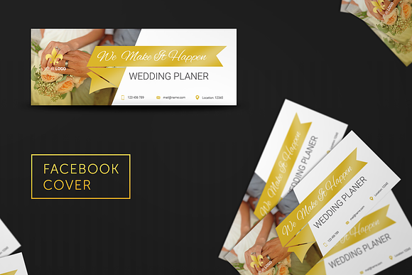 Wedding Facebook Covers in Facebook Templates - product preview 3