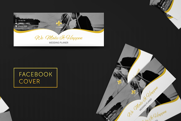 Wedding Facebook Covers in Facebook Templates - product preview 4