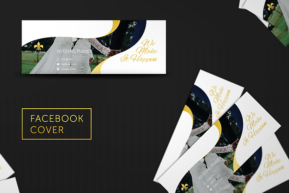 Wedding Facebook Covers in Facebook Templates - product preview 5