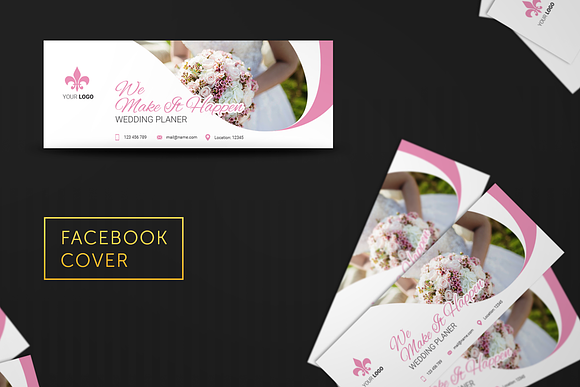 Wedding Facebook Covers in Facebook Templates - product preview 6