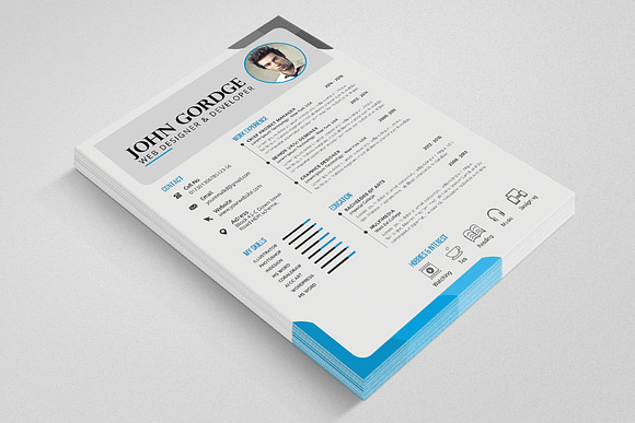 Creative Word Resume CV in Resume Templates - product preview 1