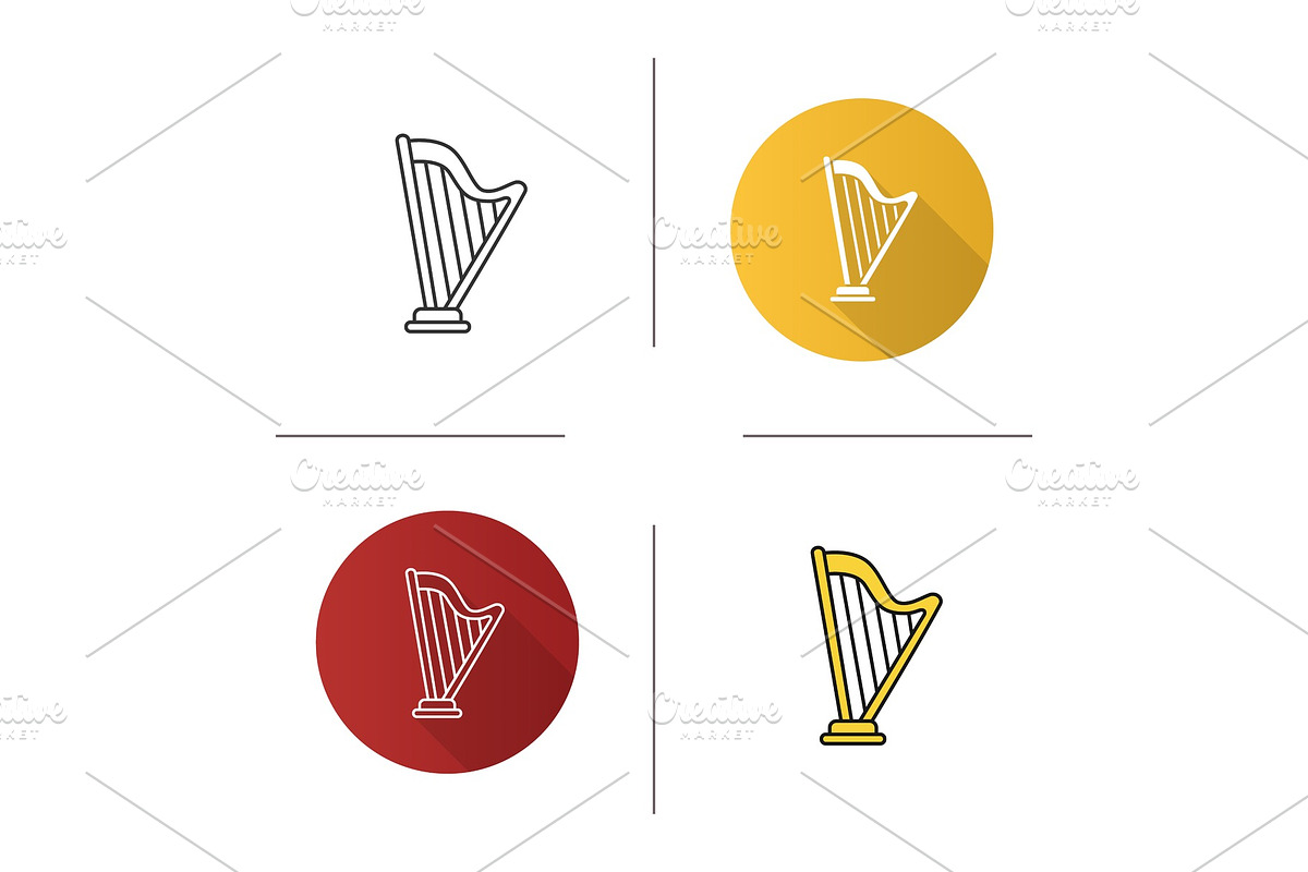 Harp icon in Graphics - product preview 8