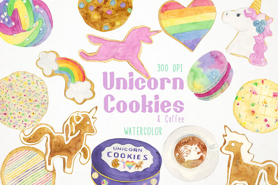 Unicorn Cookies Clipart