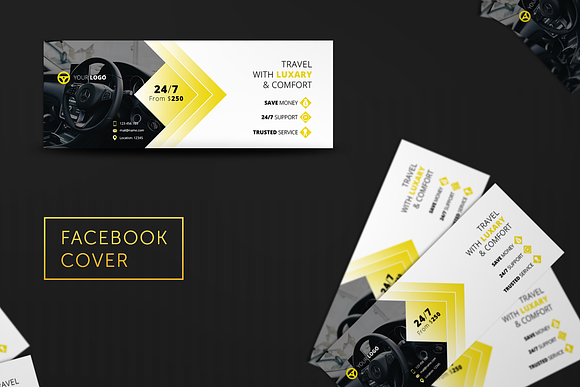 Rent a Car Facebook Covers in Facebook Templates - product preview 5