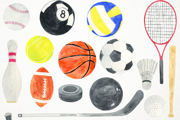 Sports Clipart in Illustrations - product preview 1