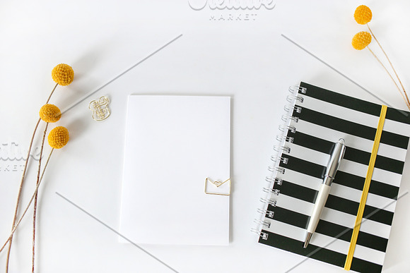 Wide notebook and note card. in Print Mockups - product preview 1
