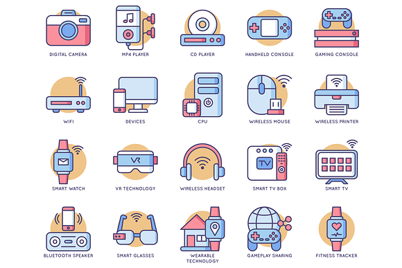 88 Smart Technology Rounded Icons in Graphics - product preview 4
