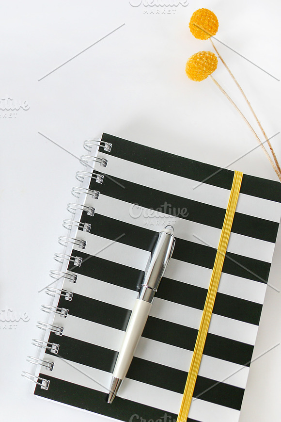 Wide notebook and note card. in Print Mockups - product preview 2