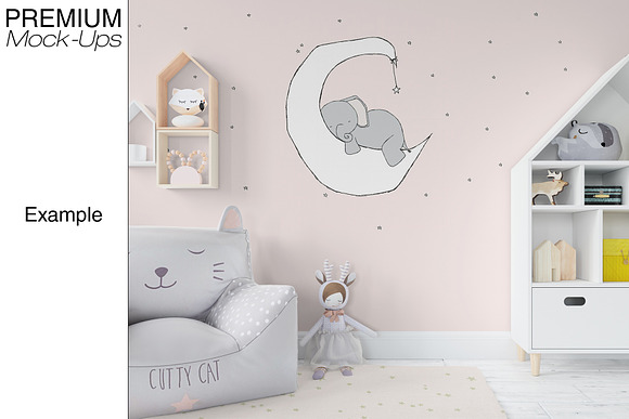 Kids Room - Frames Wall & Carpet in Product Mockups - product preview 10