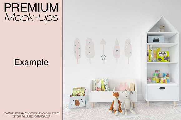Kids Room - Frames Wall & Carpet in Product Mockups - product preview 12