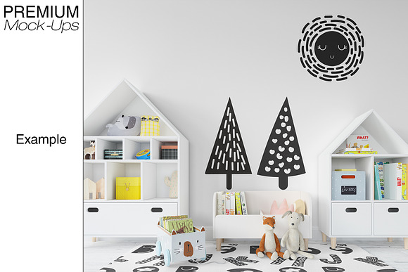 Kids Room - Frames Wall & Carpet in Product Mockups - product preview 17