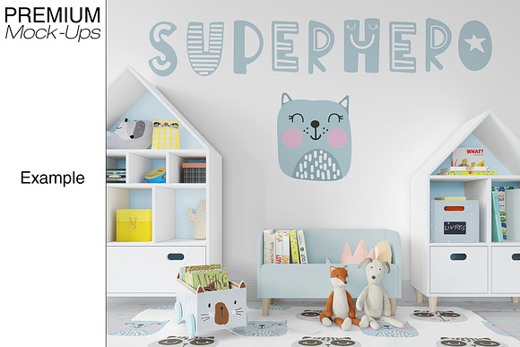 Kids Room - Frames Wall & Carpet in Product Mockups - product preview 18
