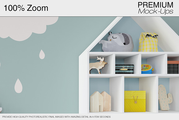Kids Room - Frames Wall & Carpet in Product Mockups - product preview 21