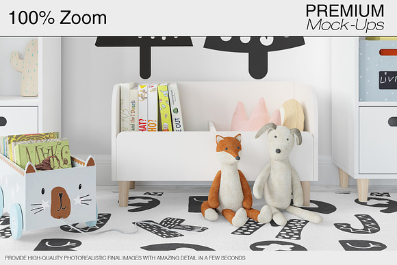 Kids Room - Frames Wall & Carpet in Product Mockups - product preview 23