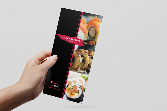 Sushi Restaurant DL Card Template in Card Templates - product preview 1