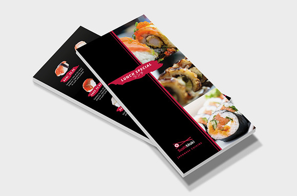 Sushi Restaurant DL Card Template in Card Templates - product preview 3