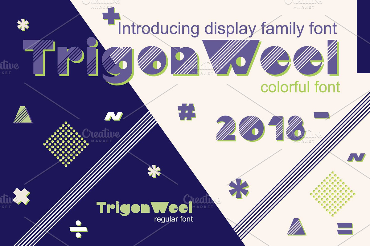 TrigonWeel color OTF font in Display Fonts - product preview 8