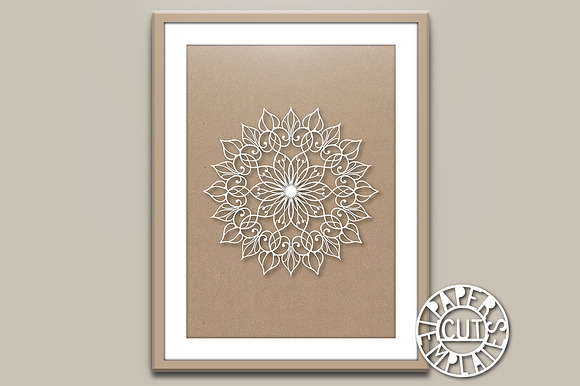 Mandala pattern for cutting. in Logo Templates - product preview 1