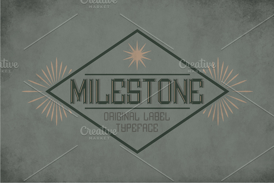 Milestone Vintage Label Typeface in Display Fonts - product preview 8