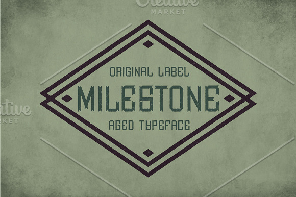 Milestone Vintage Label Typeface in Display Fonts - product preview 2