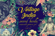 Vintage India 2. Pattens psd. Set 4.