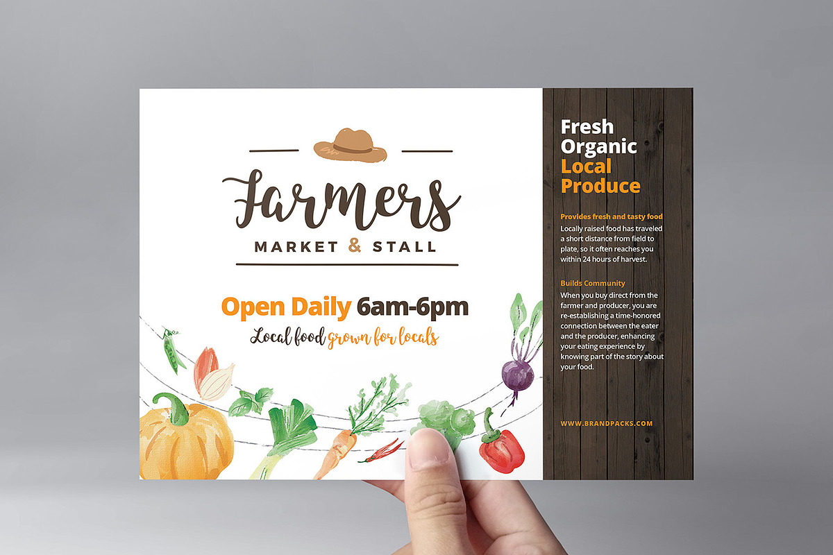 Farmers Market Flyer Template in Flyer Templates - product preview 8