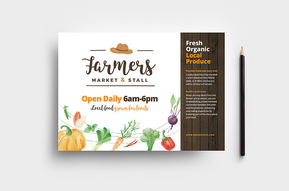 Farmers Market Flyer Template in Flyer Templates - product preview 2