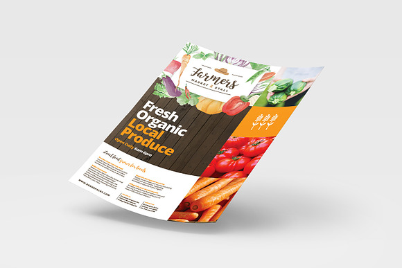 A4 Farmers Market Poster Template in Flyer Templates - product preview 3