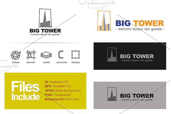 Big Tower Logo Template in Logo Templates - product preview 2