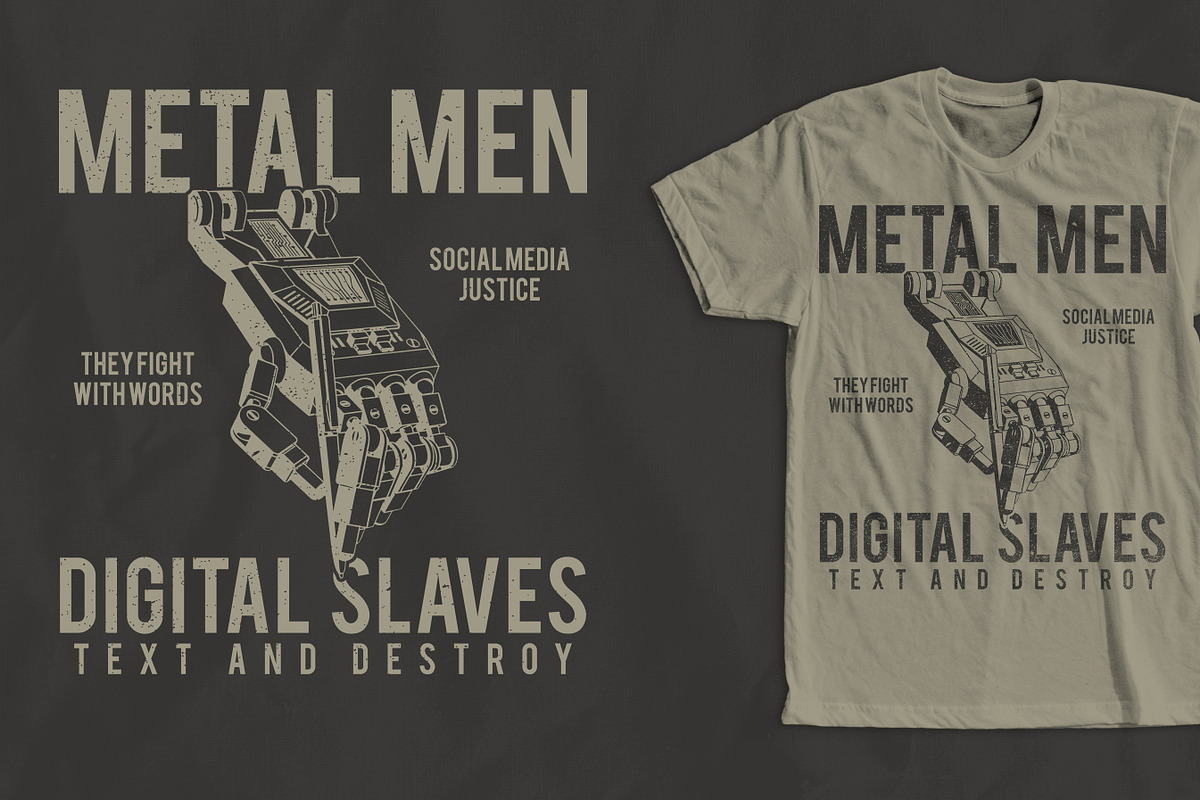 Metal Men T-Shirt Design in Illustrations - product preview 8
