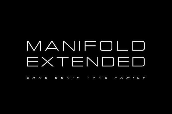 Manifold Extended CF wide sans serif