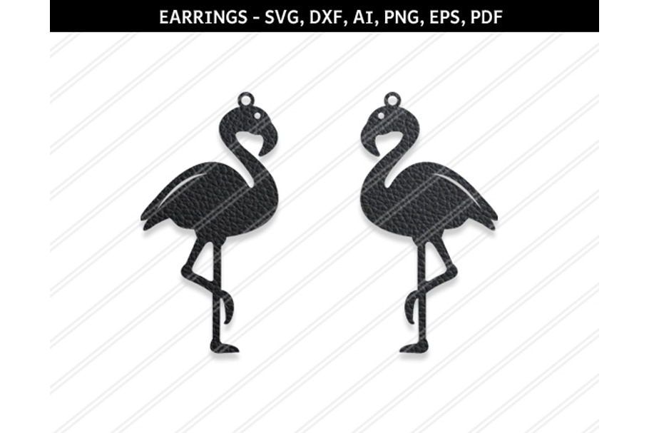 Flamingo earrings svg,dxf,ai,eps,png