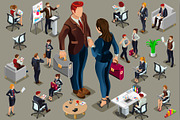 Isometric people in business suit
