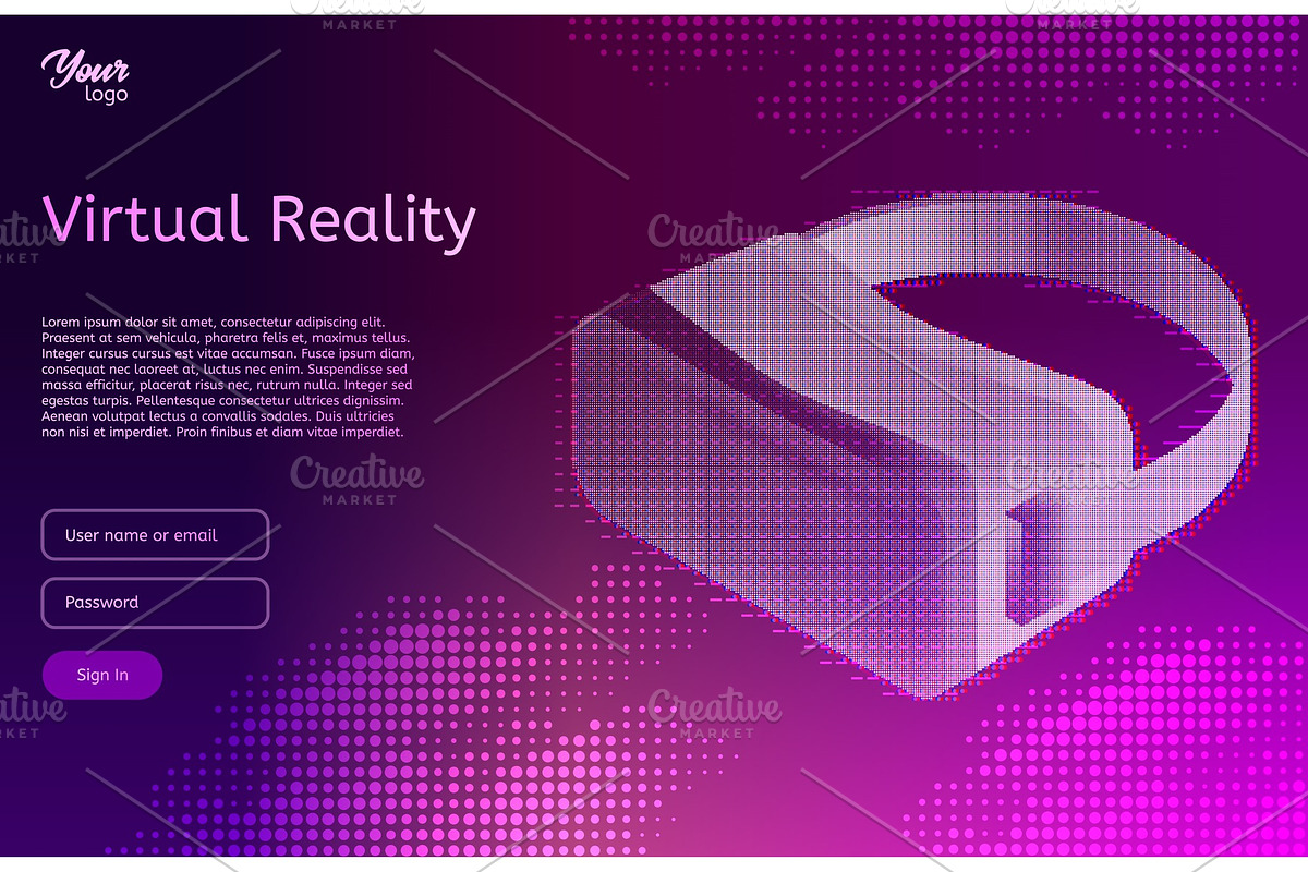 Isometric virtual reality concept. VR headset. Vector illustration. in Illustrations - product preview 8