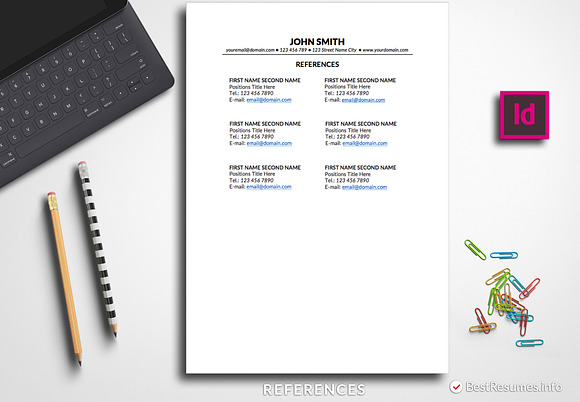 Resume Template Traditional InDesign in Resume Templates - product preview 2
