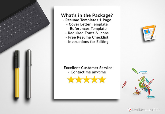 Simple Resume Template Pages & Word in Resume Templates - product preview 3