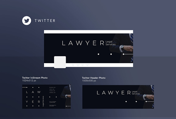 Social Media Pack | Lawyer Services in Social Media Templates - product preview 2
