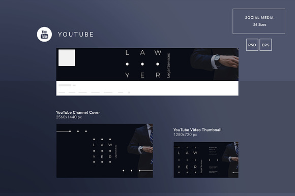 Social Media Pack | Lawyer Services in Social Media Templates - product preview 3