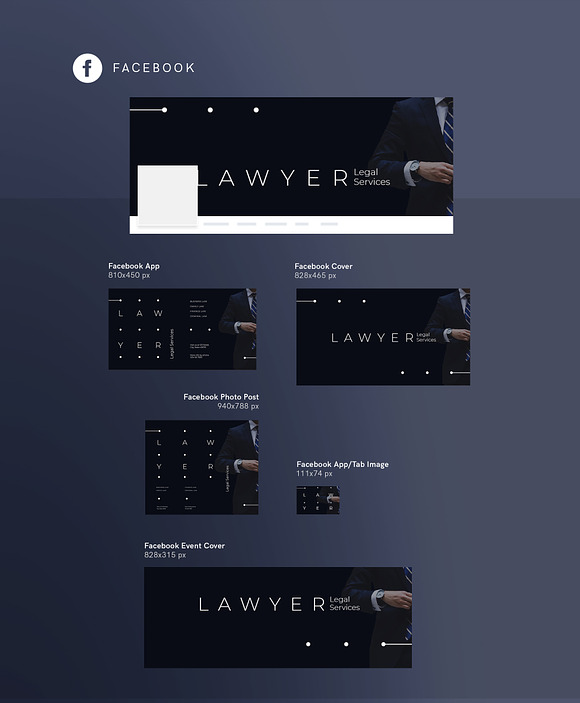 Social Media Pack | Lawyer Services in Social Media Templates - product preview 9