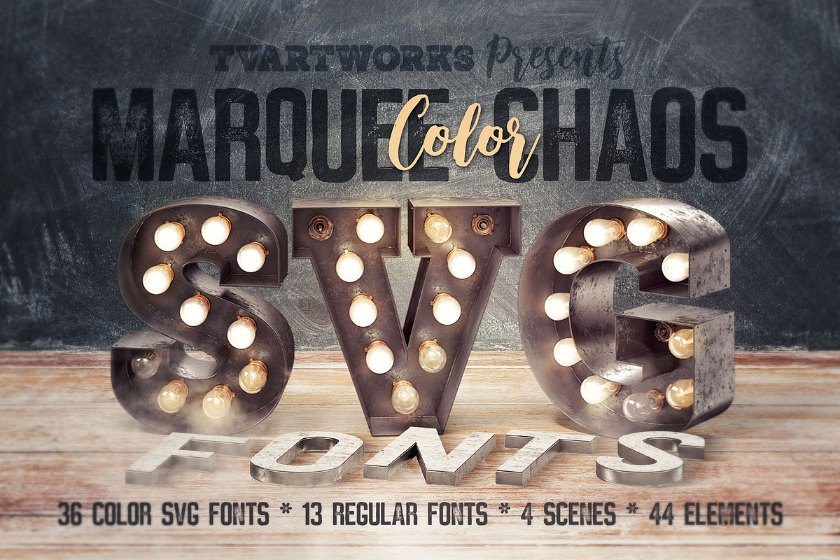 Marquee Chaos View - Color Fonts in Display Fonts - product preview 8