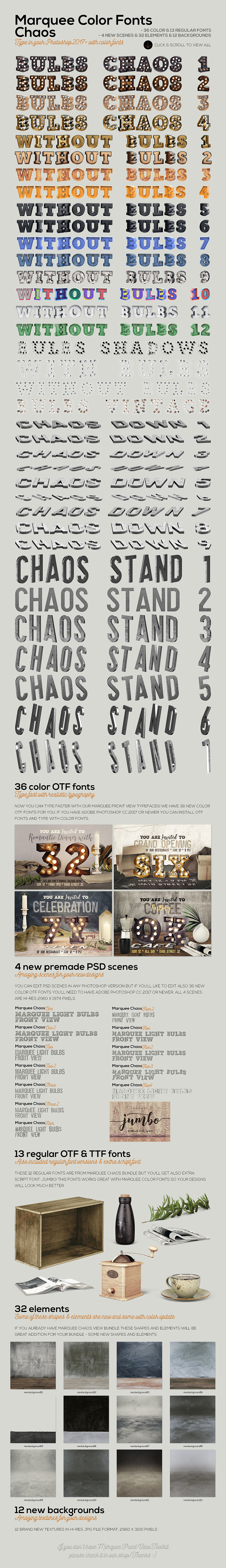 Marquee Chaos View - Color Fonts in Display Fonts - product preview 2