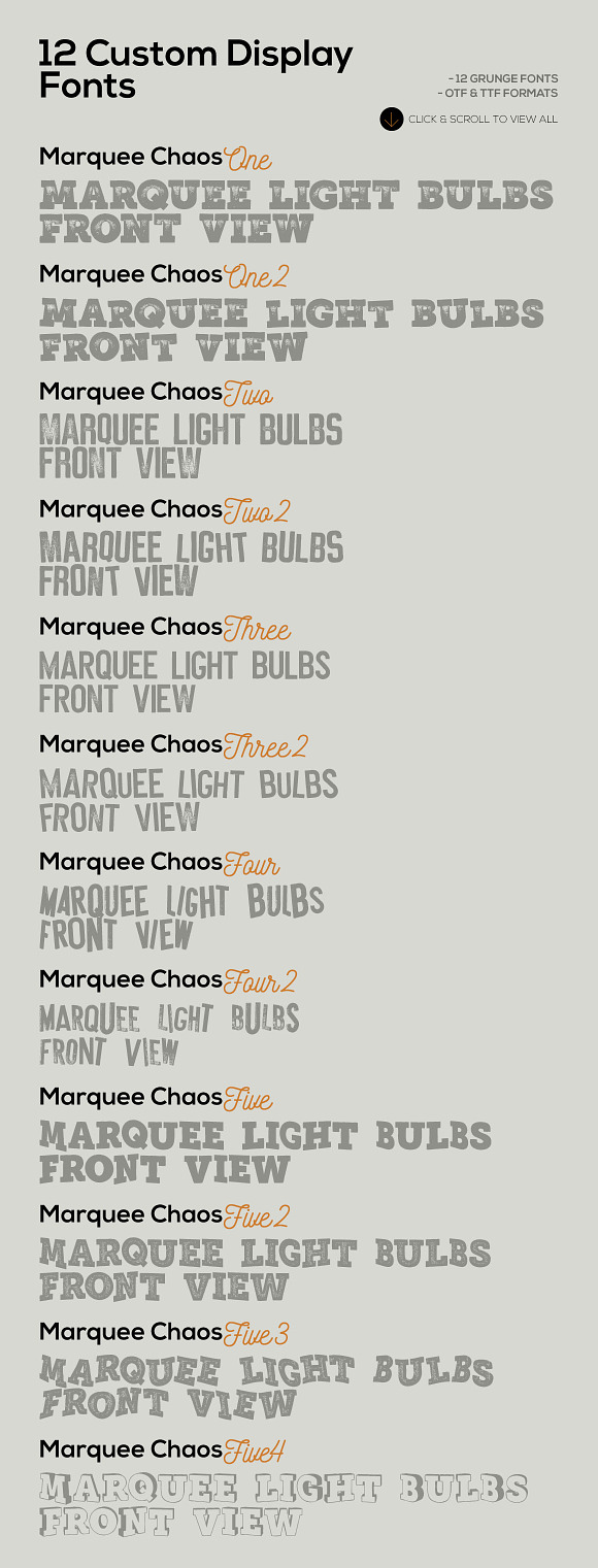 Marquee Chaos View - Color Fonts in Display Fonts - product preview 3