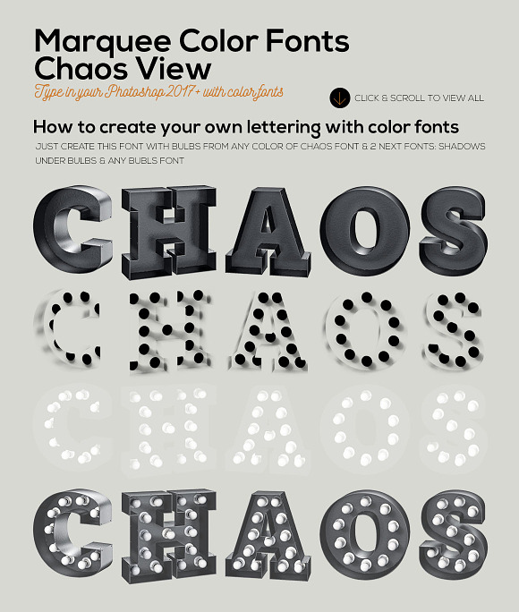 Marquee Chaos View - Color Fonts in Display Fonts - product preview 7