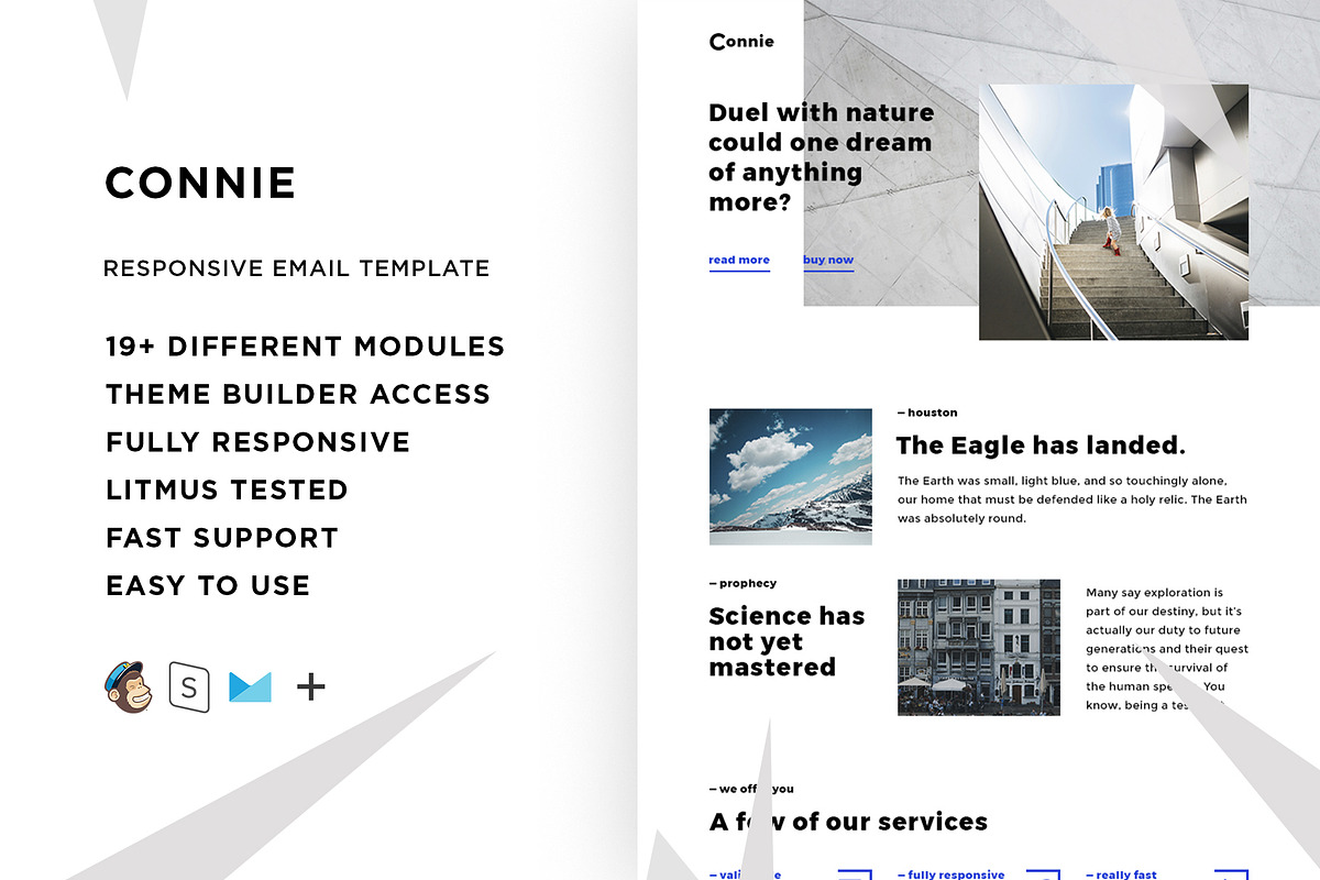 Connie – Responsive Email template in Mailchimp Templates - product preview 8