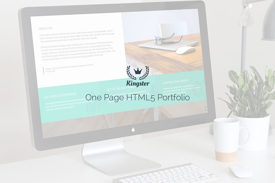 Kingster - One Page HTML5 Portfolio