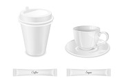 Disposable packaging and cup
