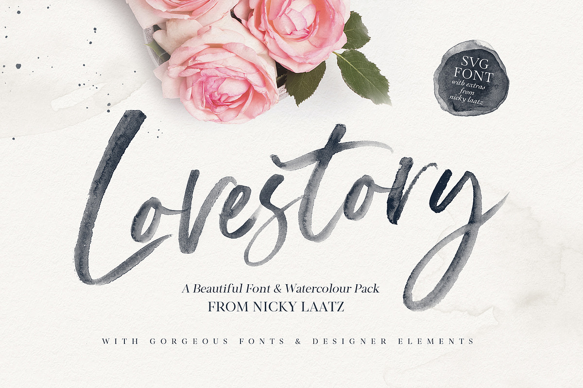 The Lovestory Font Collection in Pretty Fonts - product preview 8