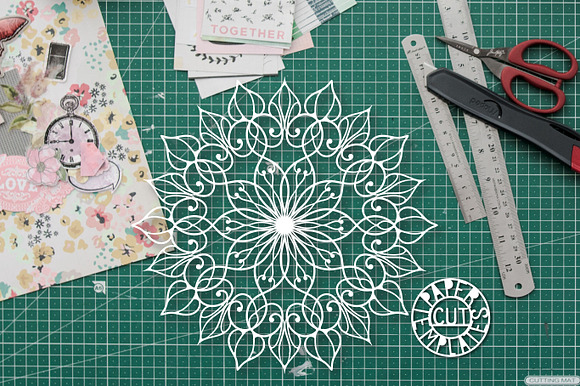 Mandala pattern for cutting. in Logo Templates - product preview 5