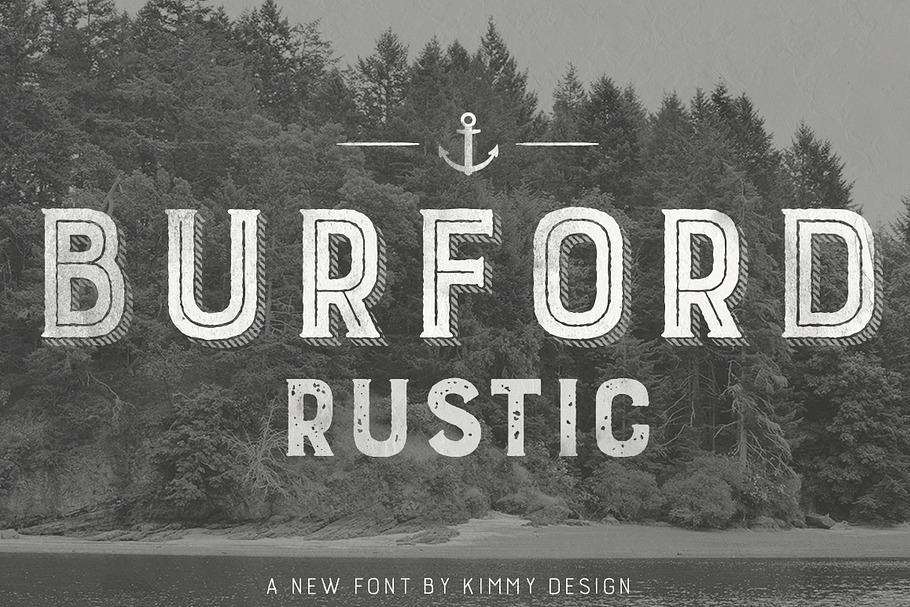 Burford Rustic Pro in Display Fonts - product preview 8