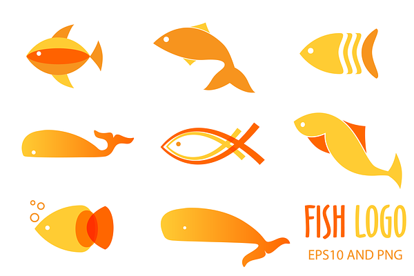 Fish logo or icon set